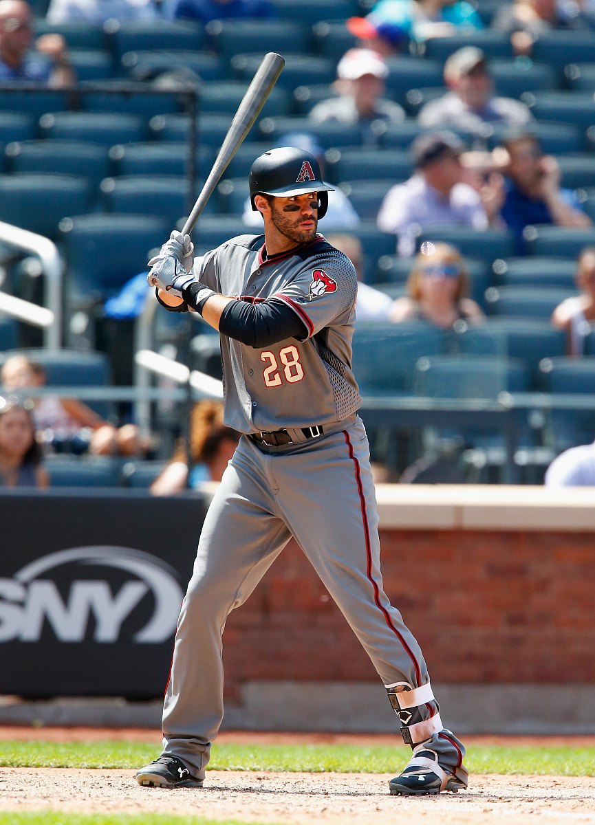 new york, ny - august 24:  j.d. martinez #28 of the arizona diam