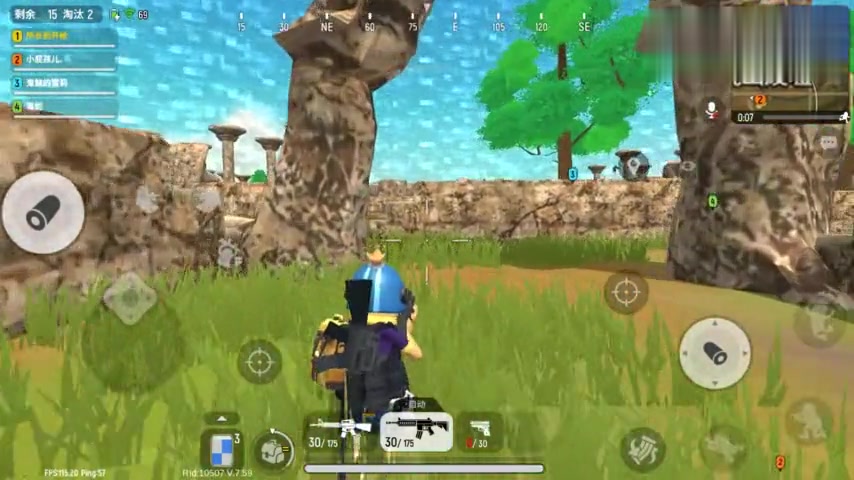 香肠派对:落地M416搭配2倍镜 小香肠你们躺好了大仙来了