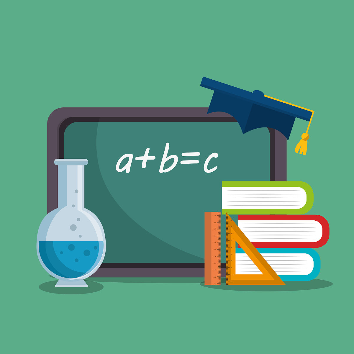 education easy learning set icons