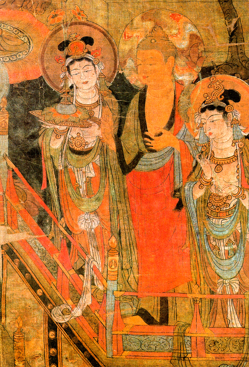 ***_***敦煌藏经洞流失海外的绘画珍品(经变):药师净土变相图局部,右