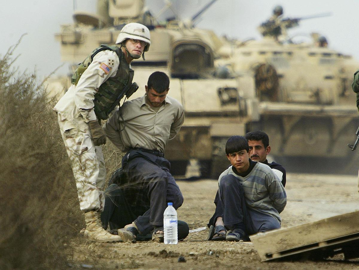 主要战争时间线：伊拉克战争、伊拉克-伊朗战争、朝鲜战争、海湾战争