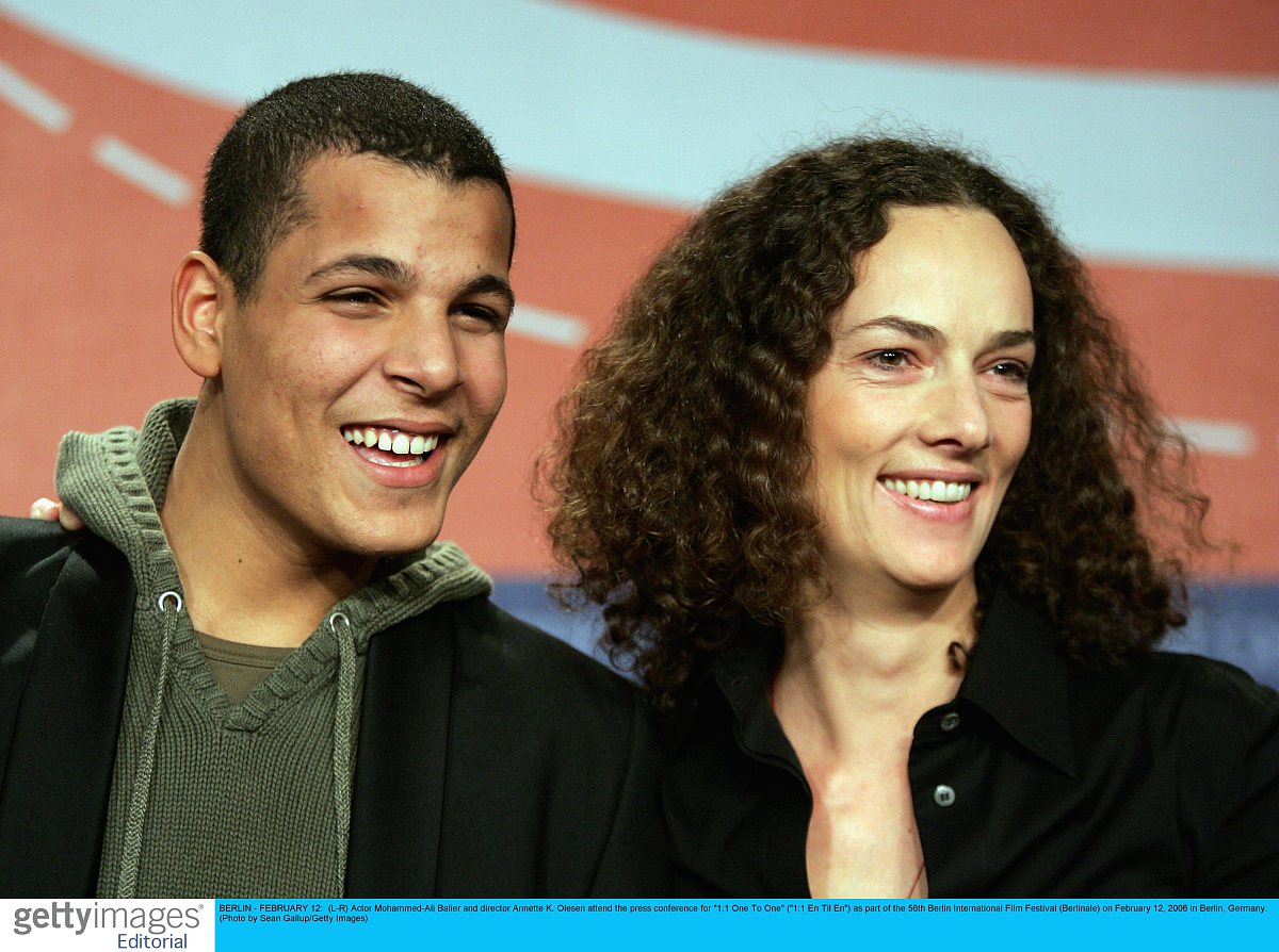 berlin - february 12:  (l-r) actor mohammed-ali balier and direc