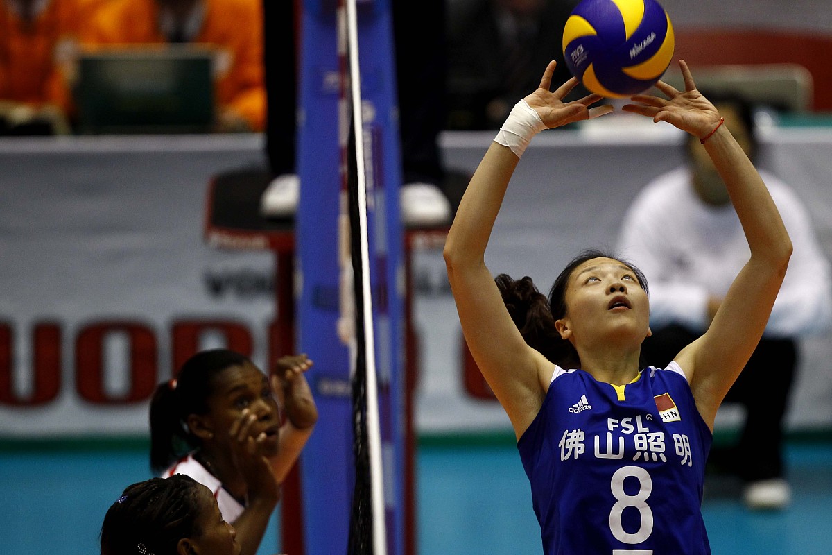 2011年11月8日,日本广岛,2011女排世界杯第2阶段,中国vs多米尼加.***_