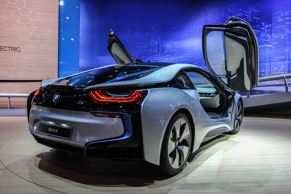 presentation of the new bmw i8, electric sportscar, as shown at 