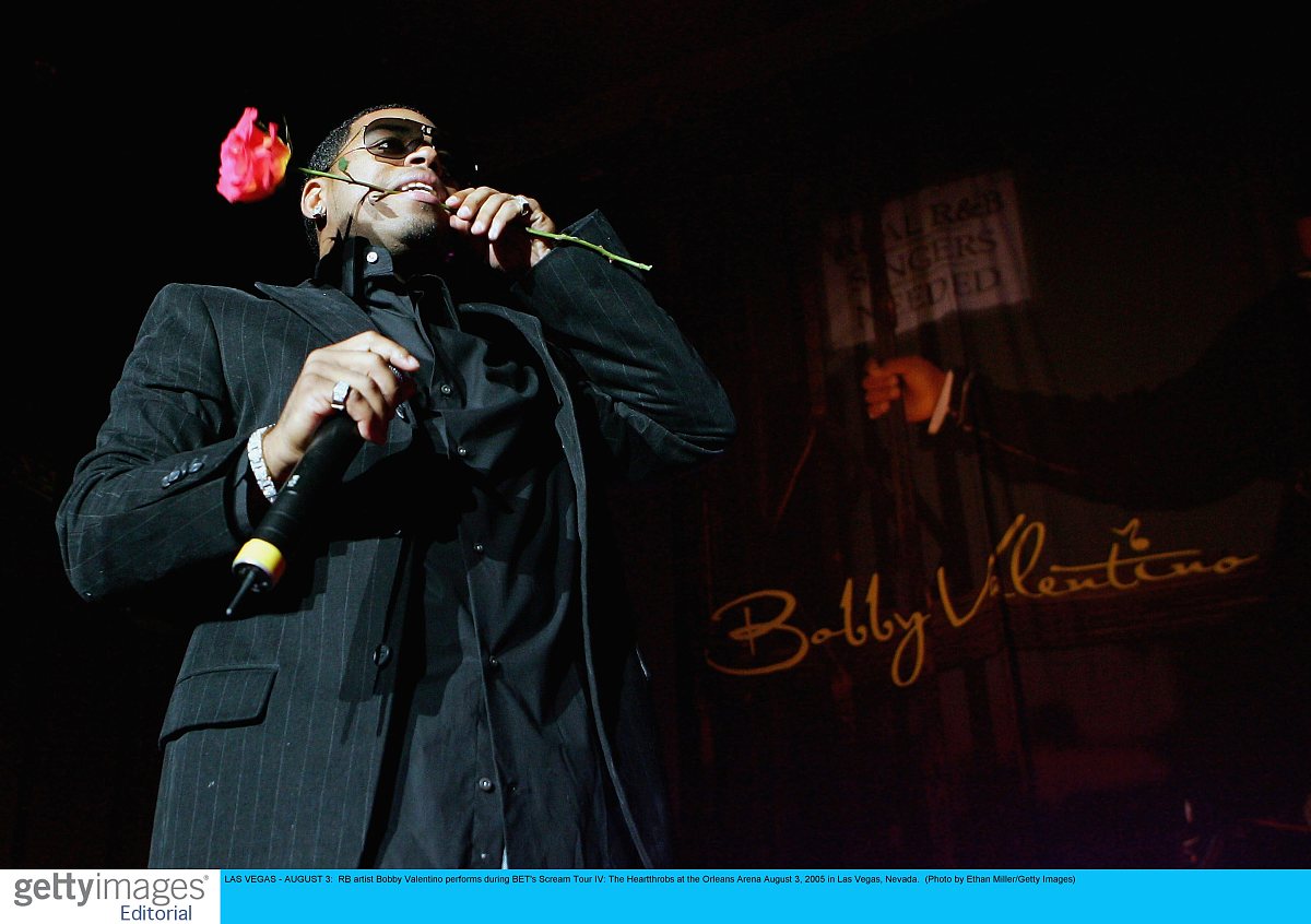 las vegas - august 3:  r&b artist bobby valentino performs durin