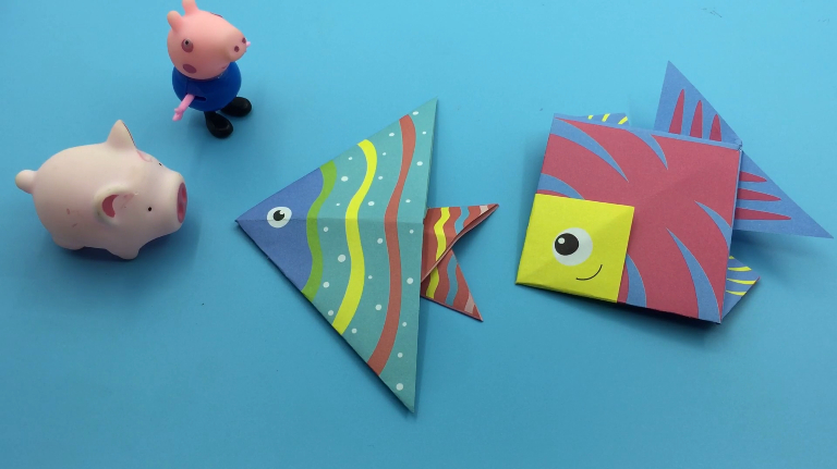 儿童折纸教程:漂亮的热带鱼,步骤简单赶快学起来吧!亲子手工