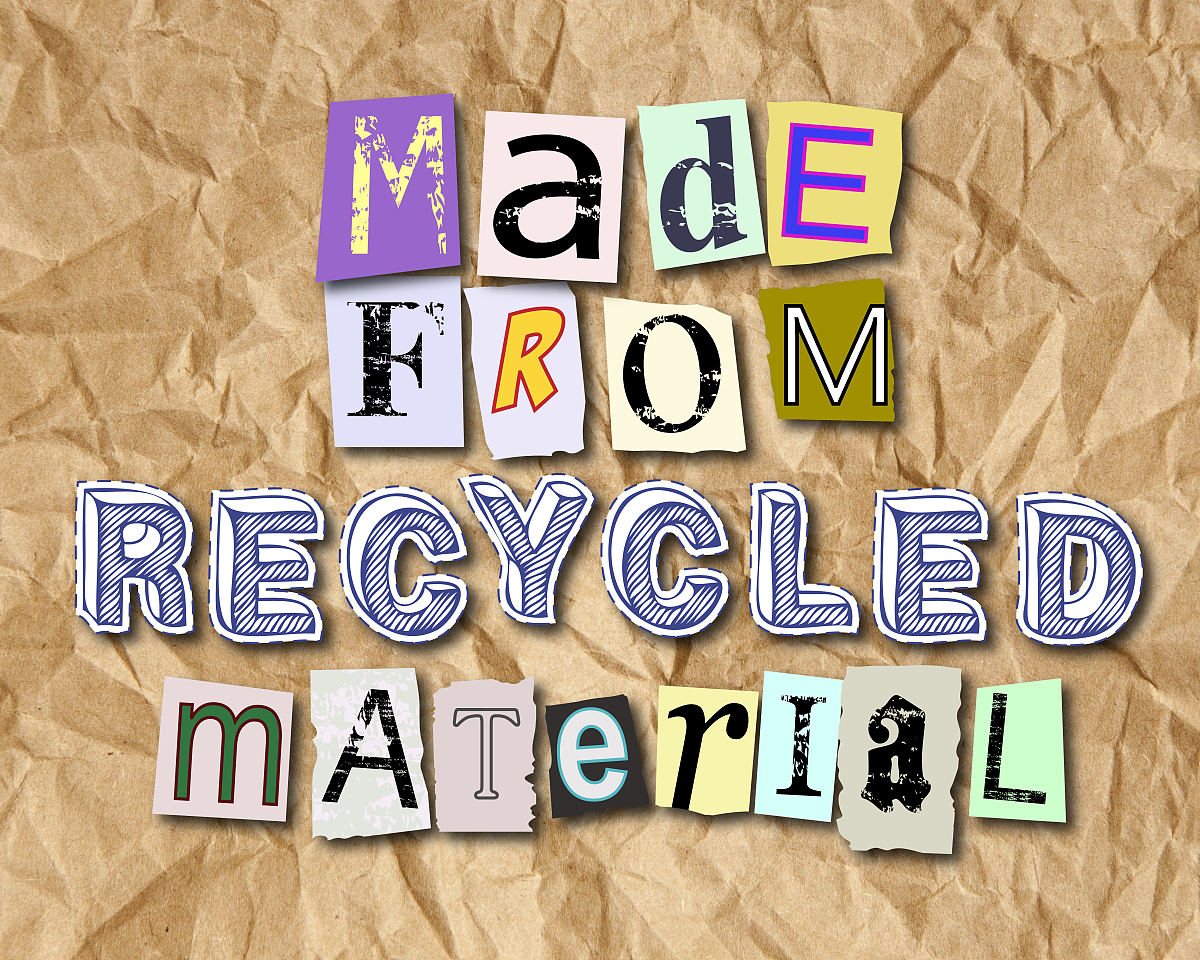 recycled paper letters