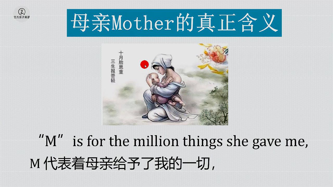 [图]母亲mother真正的含义是什么?中英文解读每个字母代表的意义!