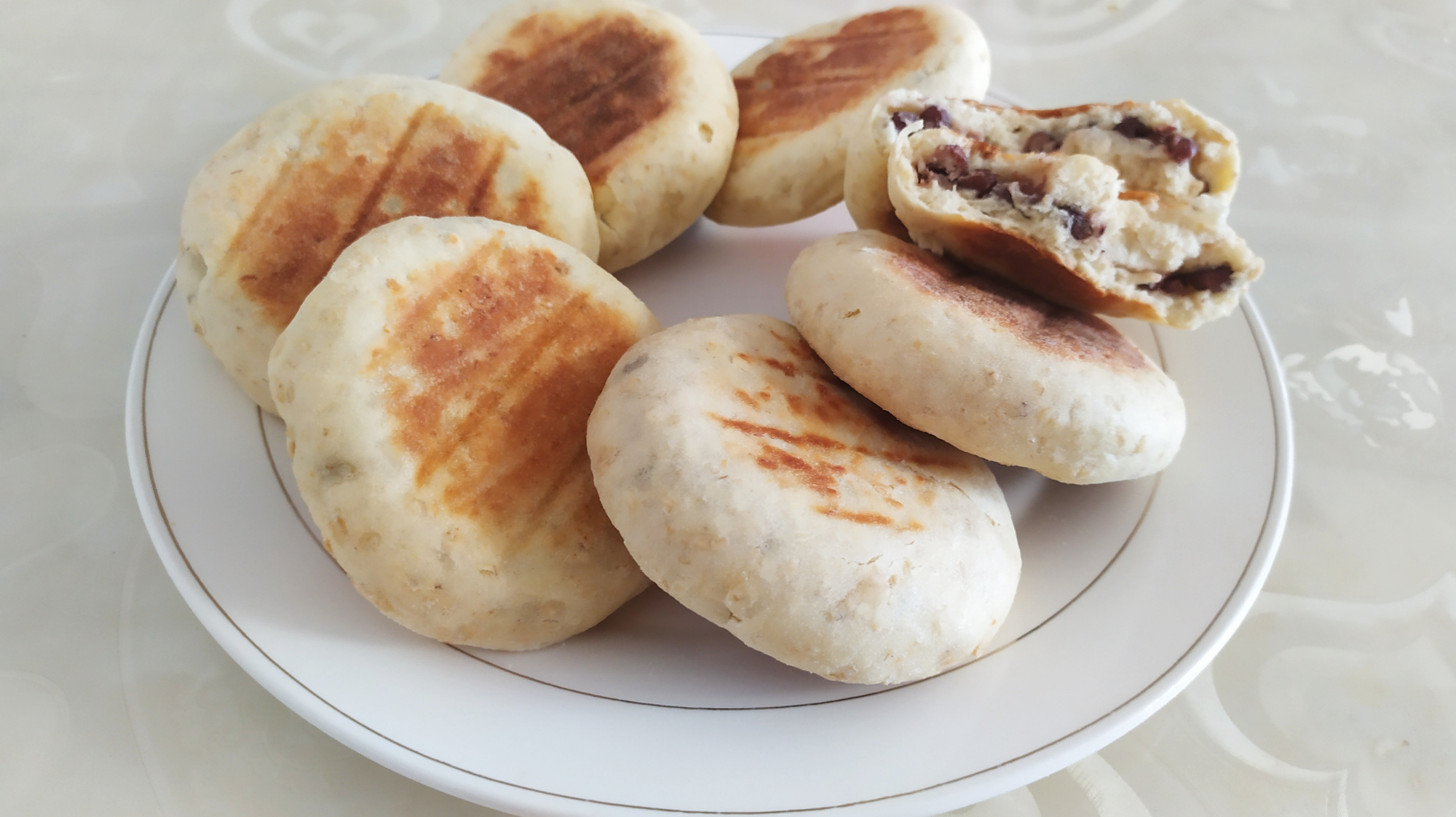 燕麦豆沙饼家常做法,不加一滴水,制作简单味道好