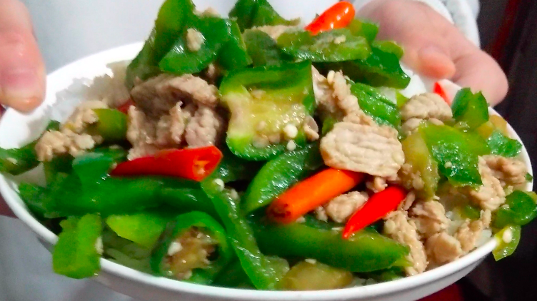 在家做一道青椒炒肉盖浇饭,20年的老师傅手把手教你!看完好想吃