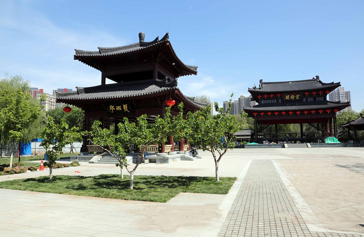 ***_***2017年4月28日,沈阳,建设中的辽代建筑云飏阁.