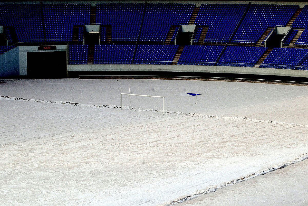 2007年 12月 31日 , 辽宁 沈阳 , 冰雪 覆盖 的 2008 北京 奥运会 分