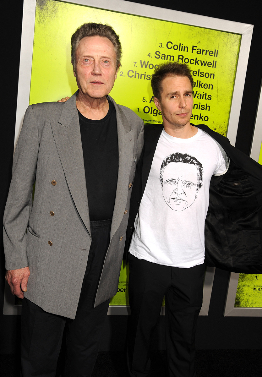 westwood, ca - october 01:  actors christopher walken and sam ro