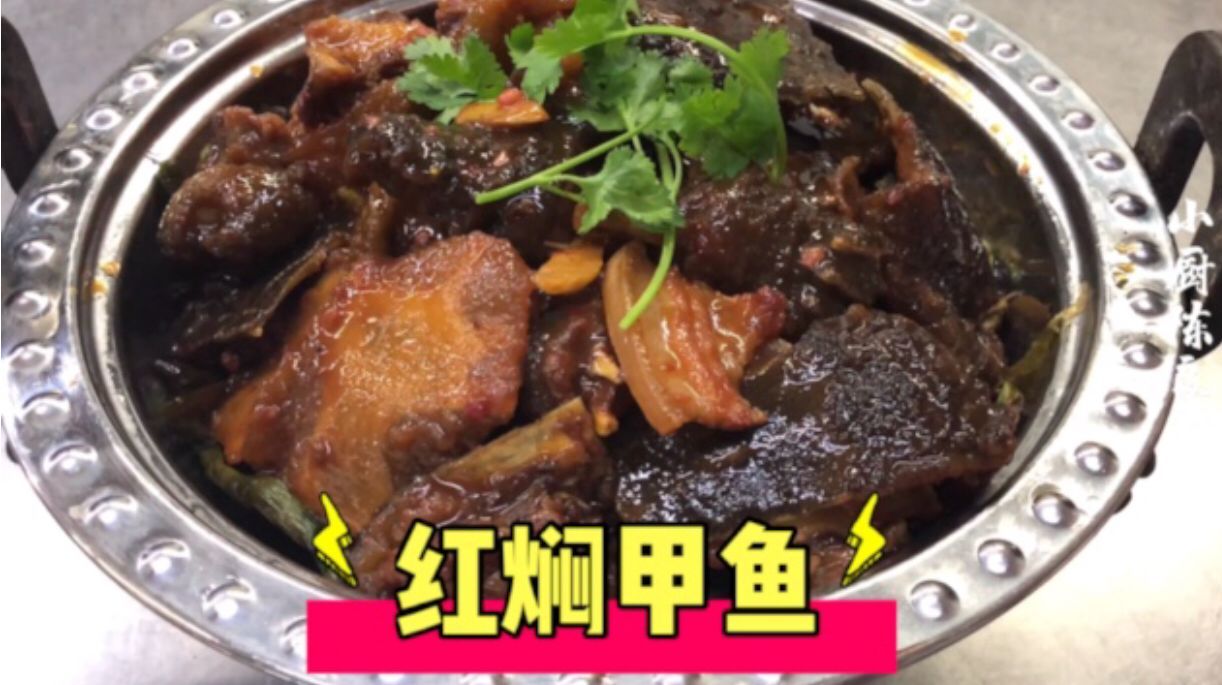 厨师长教你“红焖甲鱼”的做法,色香味俱全肉嫩无腥味
