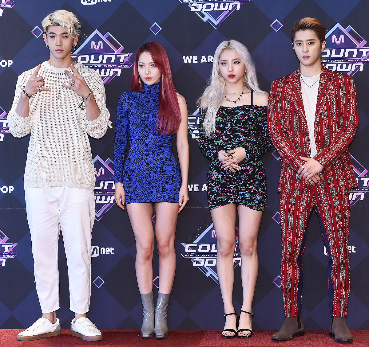 2019年4月4日,韩国首尔,明星参加m countdown最佳歌曲排名节目.kard a