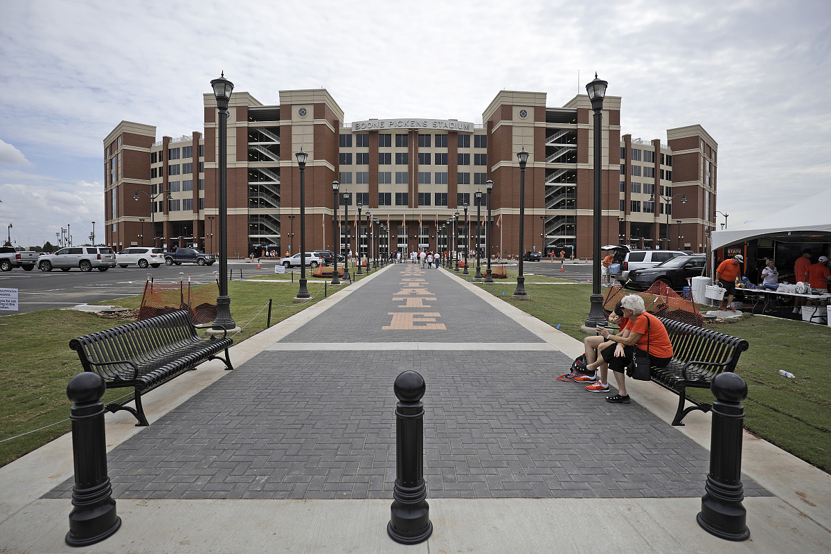 stillwater, ok - september 15: a general view of the stadium fro