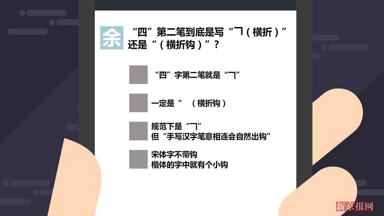 [图]动画:“四”字第二笔怎么写? 小学语文考倒一众学霸!