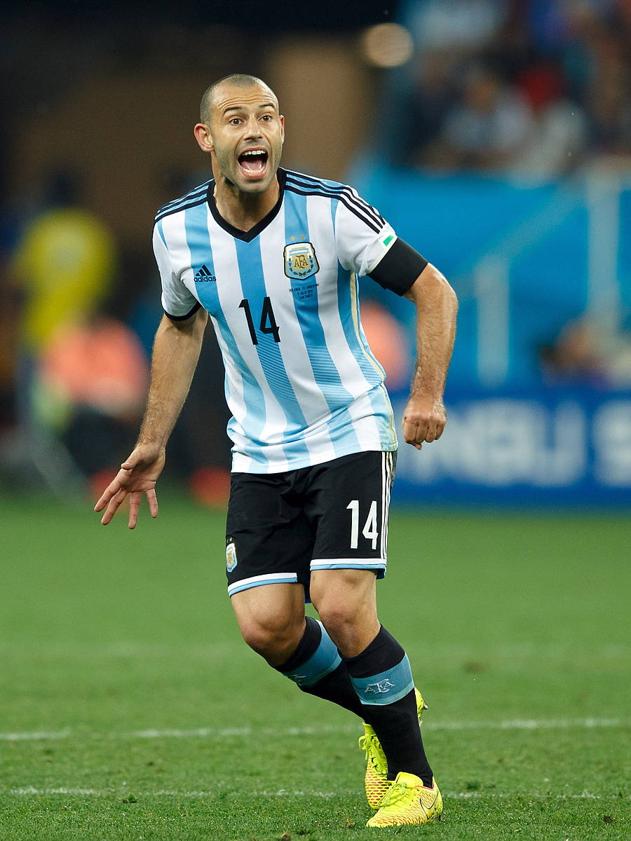 july 9, 2014 - sao <strong>p</strong>aulp, brazil: javier mascherano of argentina