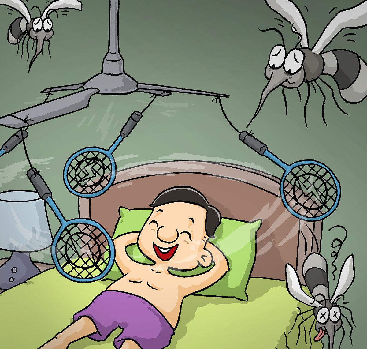 蚊子正在吸血拍死怎么办