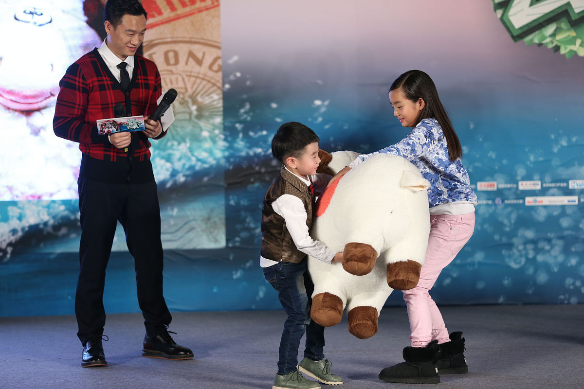 2015年2月1日,北京,电影《爸爸去哪儿2》新闻发布会举行. , 杨威和儿