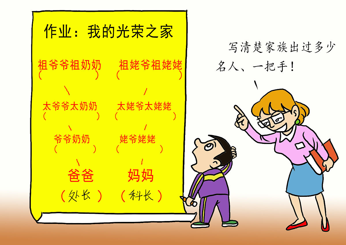 这种"普查式"的作业,不仅没有考虑到学生们的家庭隐私,也没有考虑到对