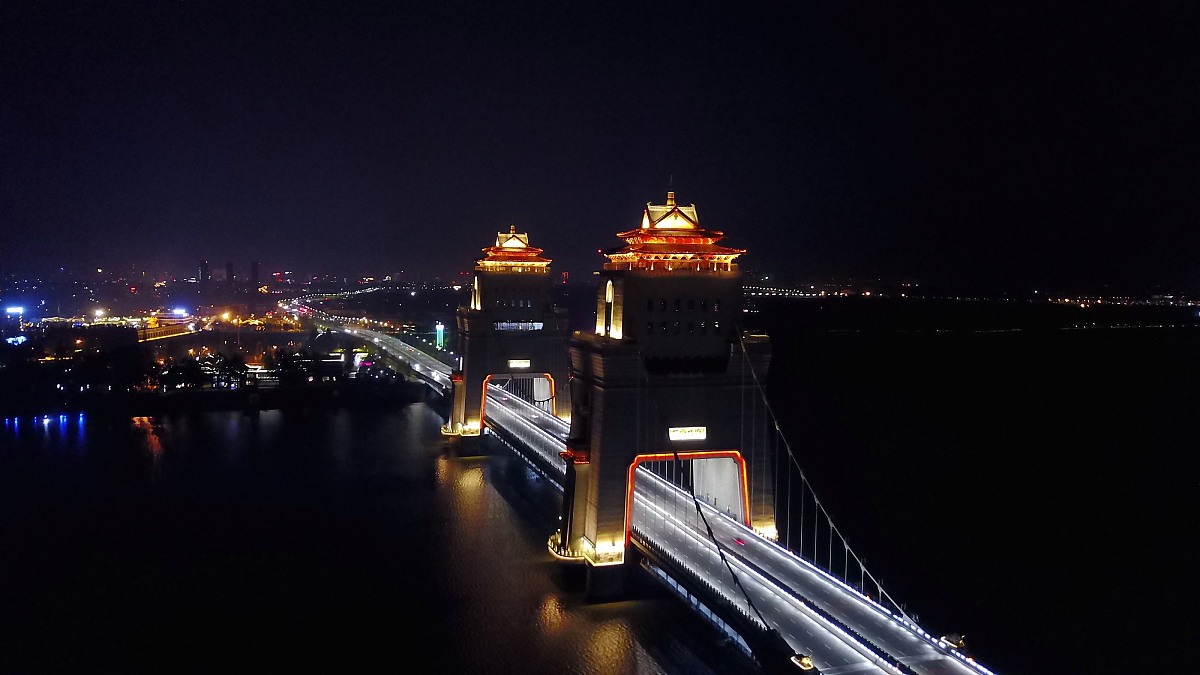 ***_***2017年5月17日,江苏扬州,航拍夜幕下的千年古城美景.