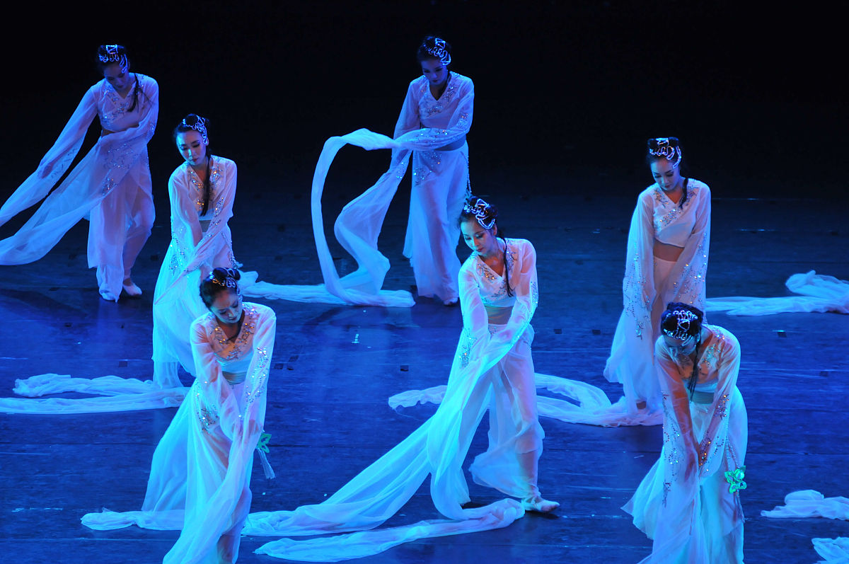 300字写从动作音乐美术种类主题思想赏析中国古典舞大型组舞《黄河》