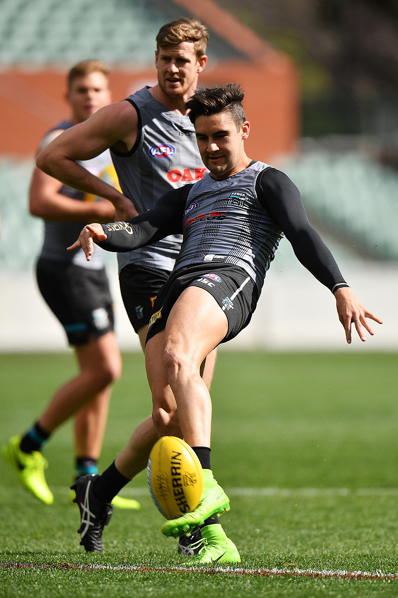 adelaide, australia - september 08: pp20 kicks the ball during a