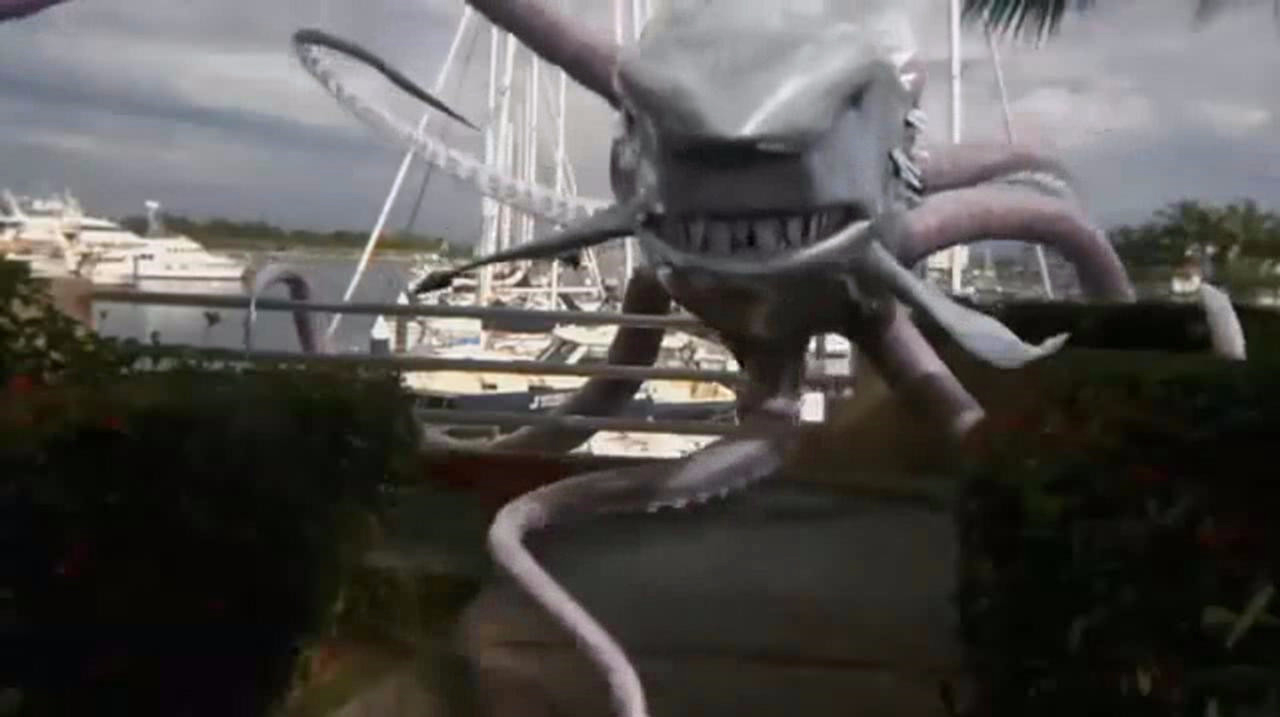 4分钟看完《变种章鲨》,半章半鲨的怪物虐的人类抱头鼠窜