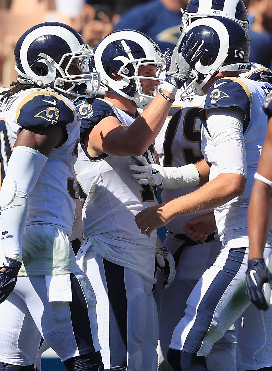 los angeles, ca - september 23:  cooper kupp #18 of the los ange