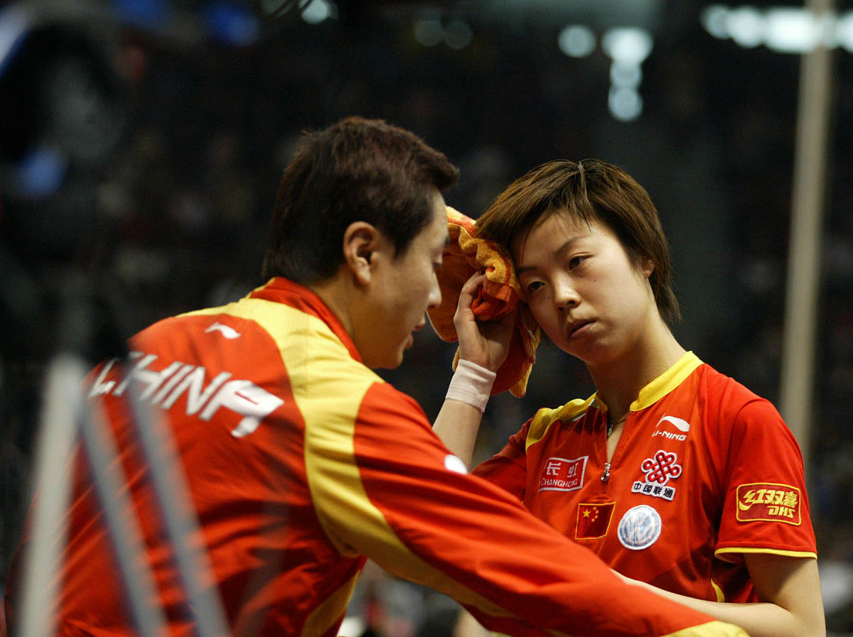 2008年3月1日,广东广州,世乒赛团体赛女团决赛,中国vs新加坡.施之皓,