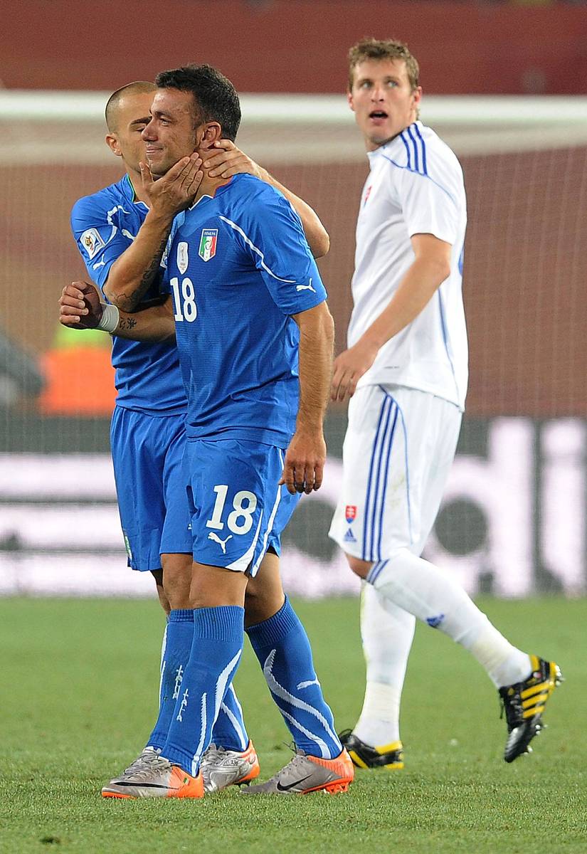 2010年6月24日,南非约翰内斯堡,2010世界杯f组末轮,斯洛伐克vs意大利.