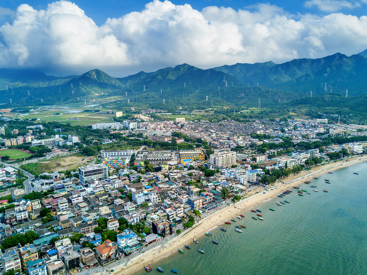 ***_***2017年10月3日,深圳,航拍被称为深圳鼓浪屿的较场尾民宿村.