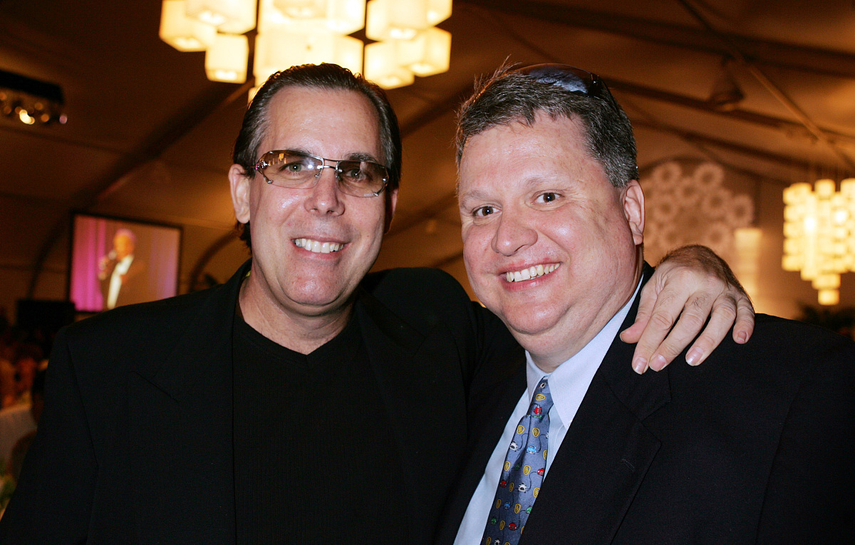 los angeles, ca - may 12:  charles beardsley (l) and ed palwick 