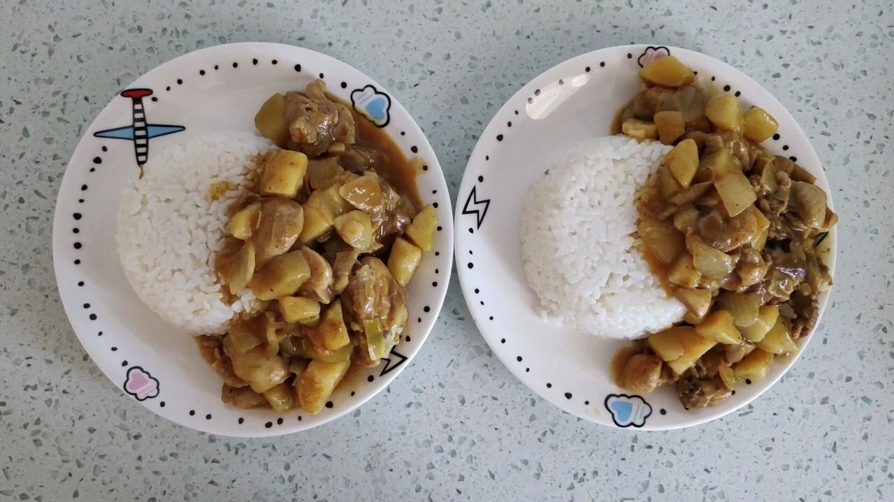 家庭版咖喱鸡块饭,干净料足美味无法挡!