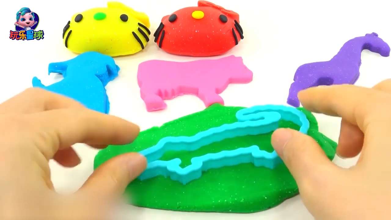 颜色启蒙HelloKitty彩泥手工DIY鳄鱼