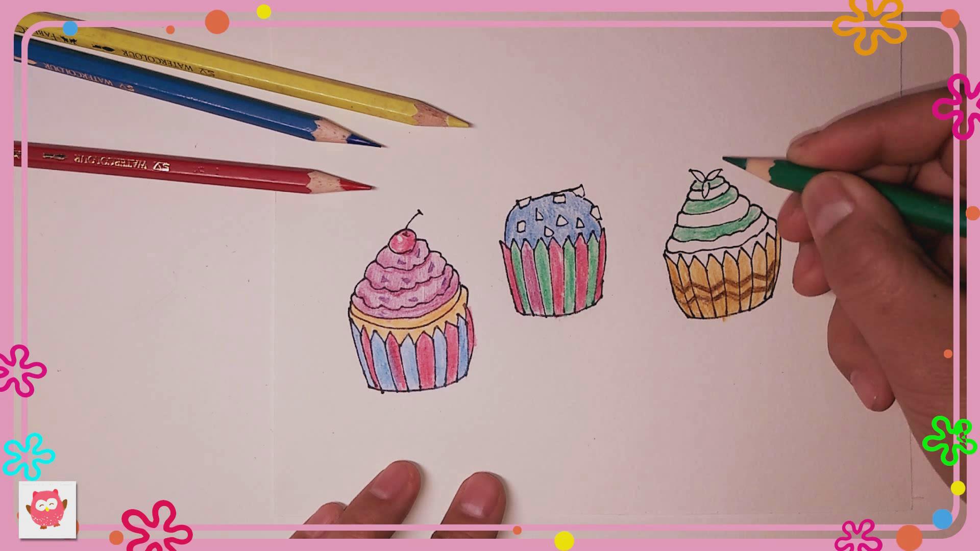 卡通蛋糕 蛋糕简笔画 简笔画教程