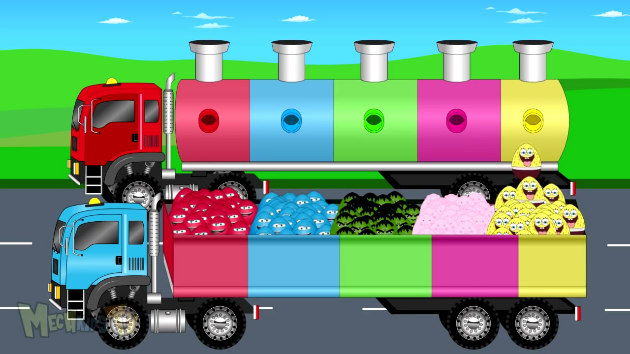 给孩子的惊喜鸡蛋-运输卡车-儿童卡通