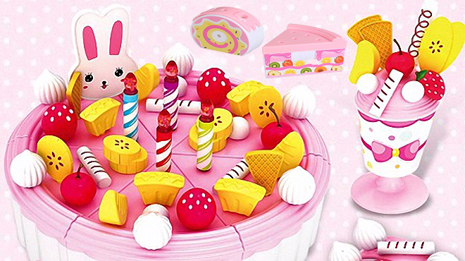 手工DIY漂亮的生日蛋糕 亲子益智儿童玩具视频