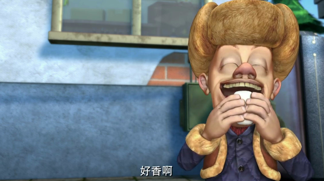 光头强闻着肉味吃馒头,别有一番滋味