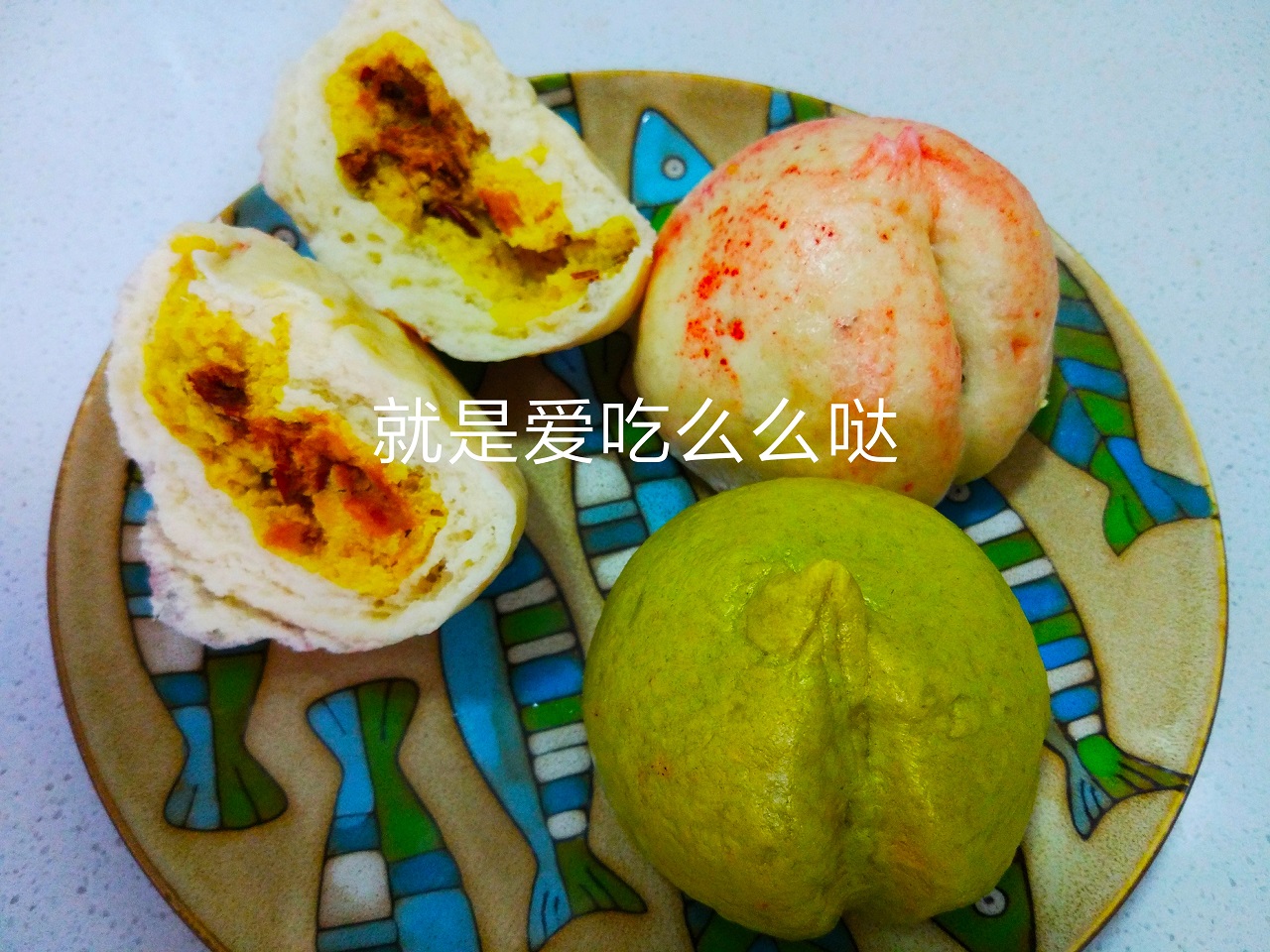 给桃馒头加上这个馅,既漂亮又营养,做法简单一看就会