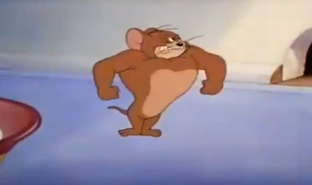 猫和老鼠:杰瑞变身肌肉男,汤姆你要倒霉了