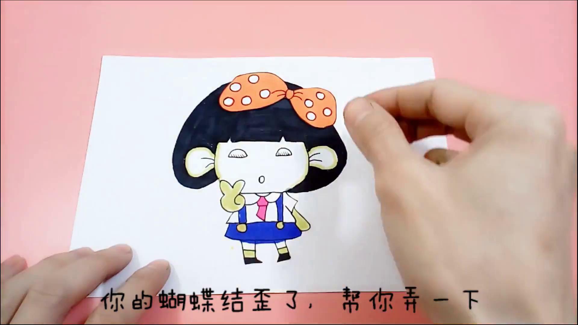 酥饼画个眨眼的大眼睛女孩给你,你就说萌不萌?创意简笔画