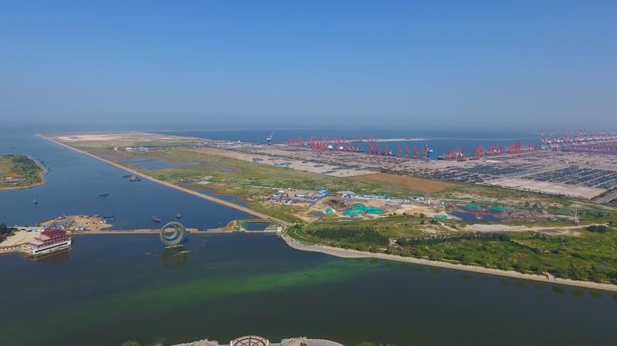 用无人机从高空航拍营口鲅鱼圈,曾经认为这里只是个渔村