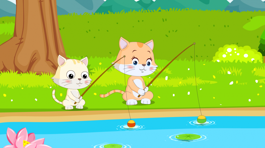 幼儿经典童话故事《小猫钓鱼》