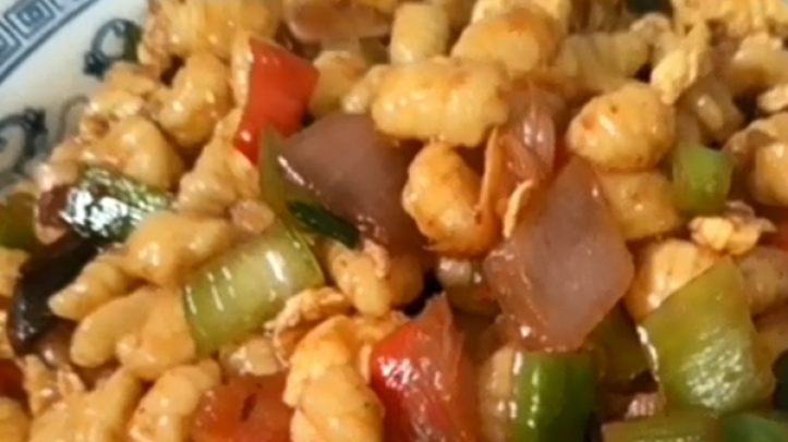 陕西人的最爱,农家饭,鸡蛋炒麻什