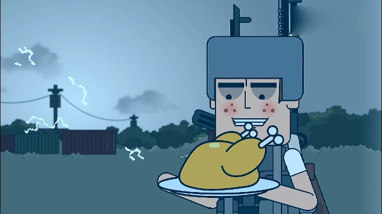 绝地求生动画:痴鸡小队的呆鸡哥也能遇到知己,两人真是惺惺相惜