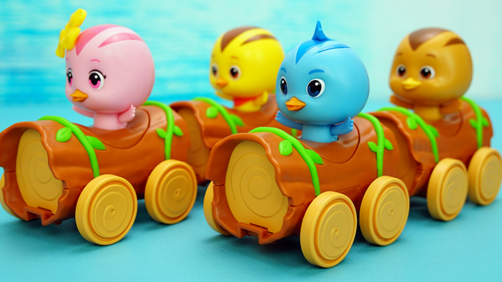 萌鸡小队趣味玩具 一按就会跑起来的丛林小卡车