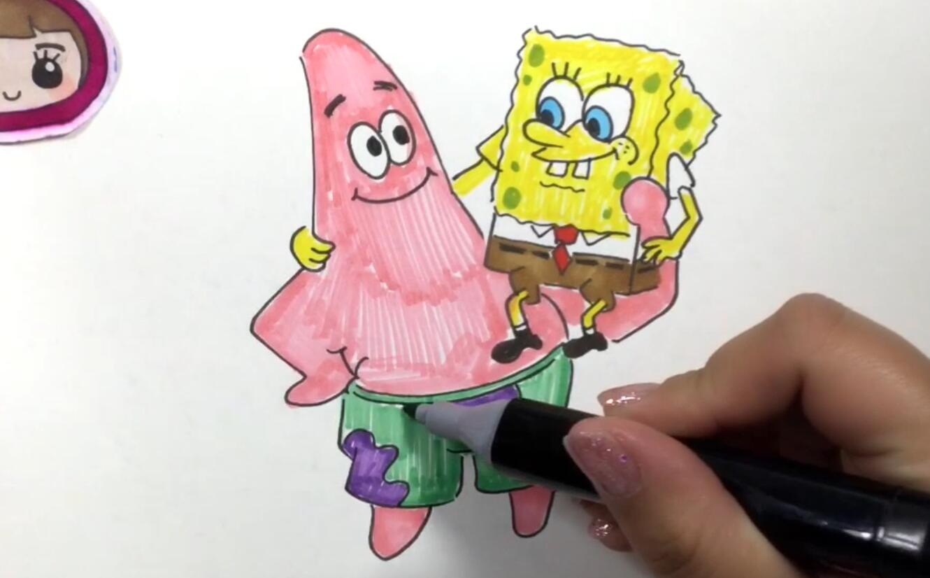 可乐姐姐学画画-大力无穷派大星