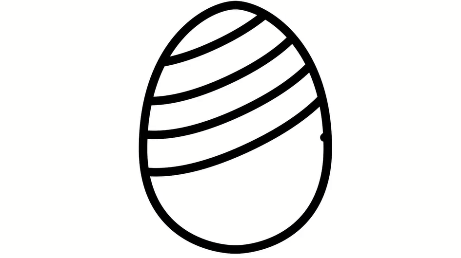 儿童简笔画《七彩鸡蛋涂色练习》